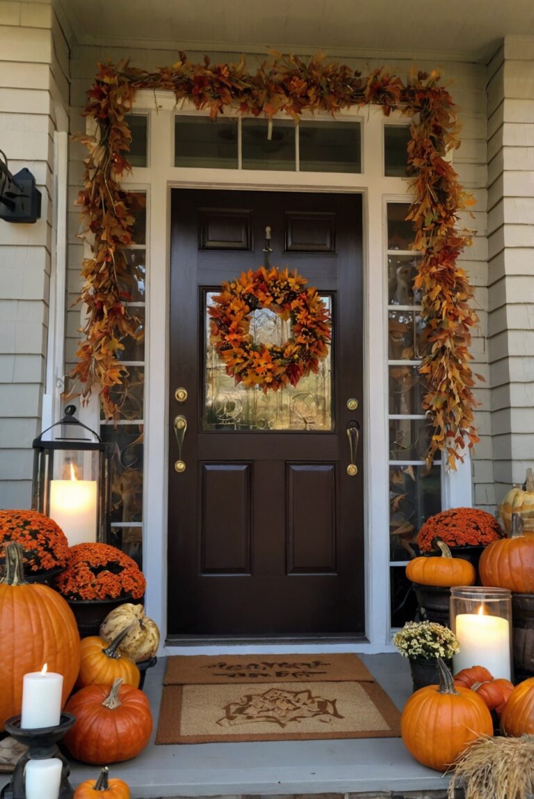 Fall porch decorations, Autumn porch decor, Outdoor fall decor, Front porch fall decorating, Fall porch ideas