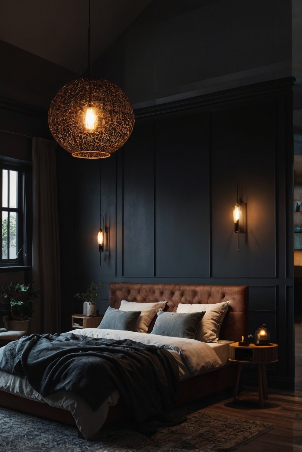 Dark home decor, Moody vibe, Home interior ideas, Elegant design, Contemporary style