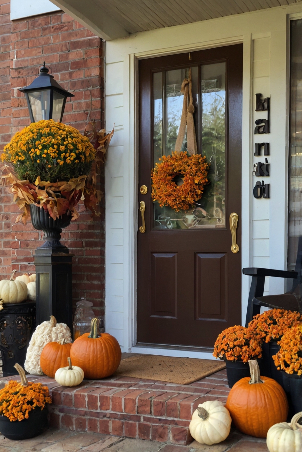 Fall porch decor, Outdoor fall decorations, Autumn front porch, Fall porch ideas, Cozy outdoor space