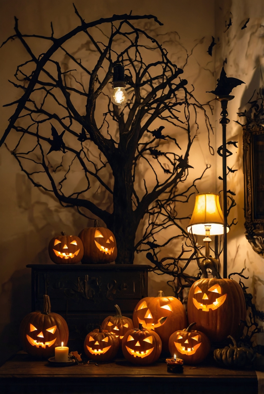 Halloween room decor, Halloween decorating tips, Spooky room makeover, Scary home decorations, Festive Halloween furnishings