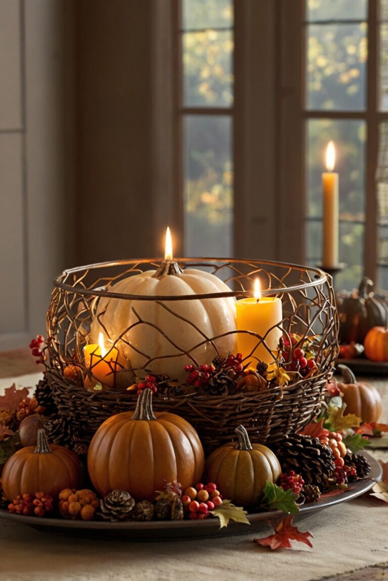 Room decor ideas, Elegant table setting, Cozy living room, Festive home accents, Thanksgiving decorations