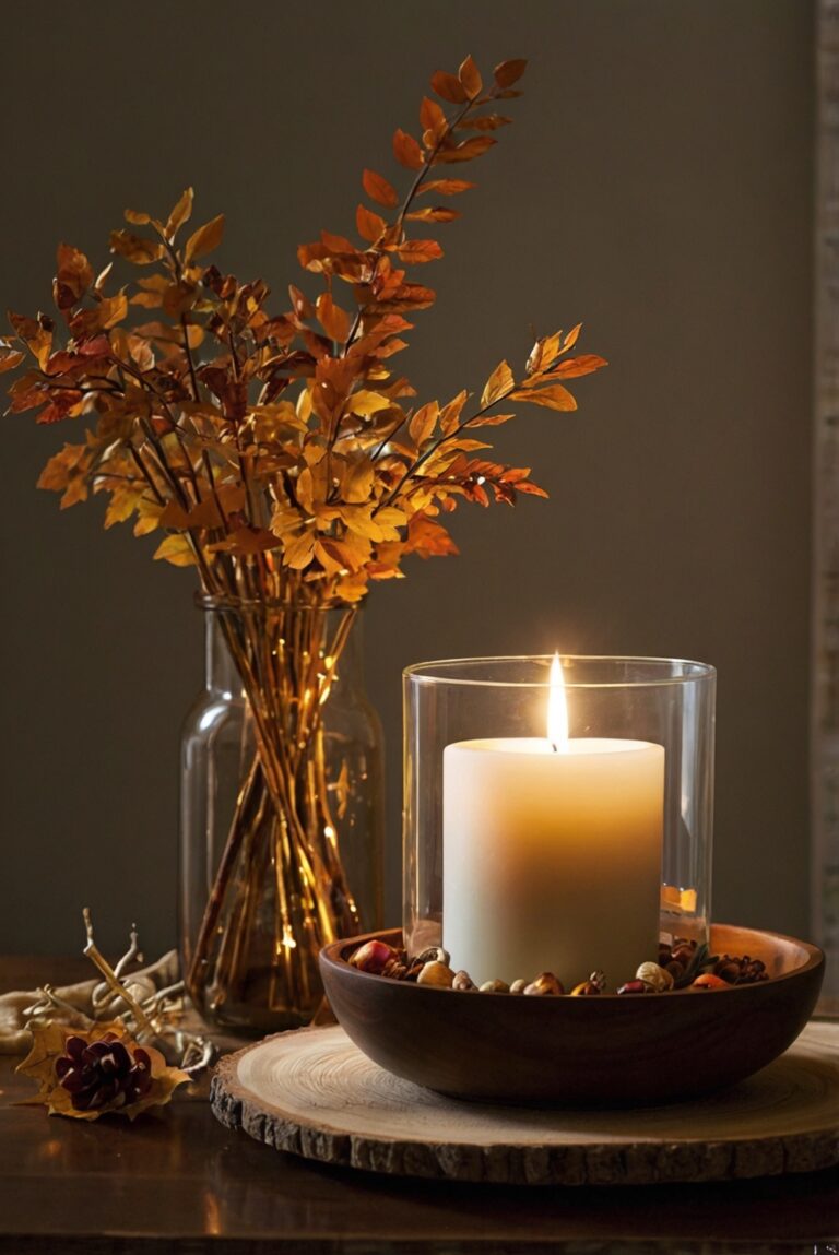 Fall home decor, Autumn decoration ideas, Seasonal home accents, Interior design trends, Cozy living room decor