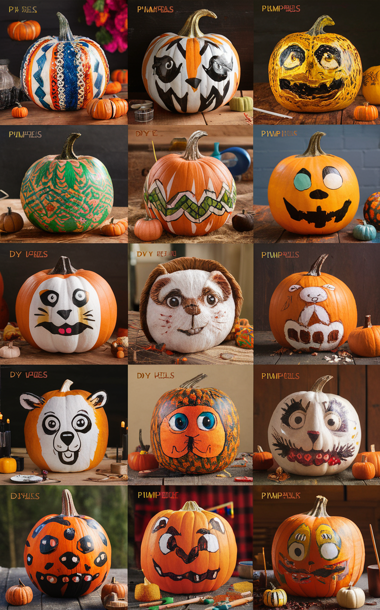 pumpkin painting ideas, creative pumpkin designs, Halloween pumpkin crafts, painted pumpkin inspiration, DIY pumpkin decor