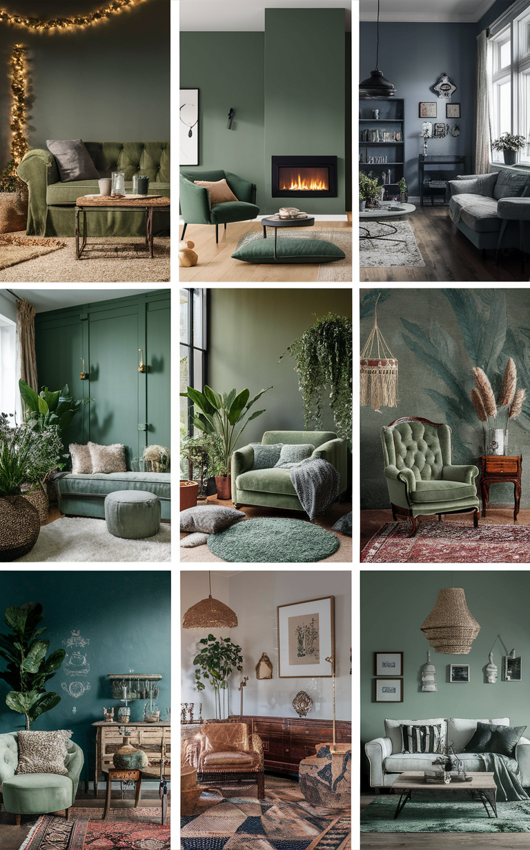 Sage green home decor, Sage green bedroom ideas, Sage green living room, Sage green wall decor, Sage green accessories