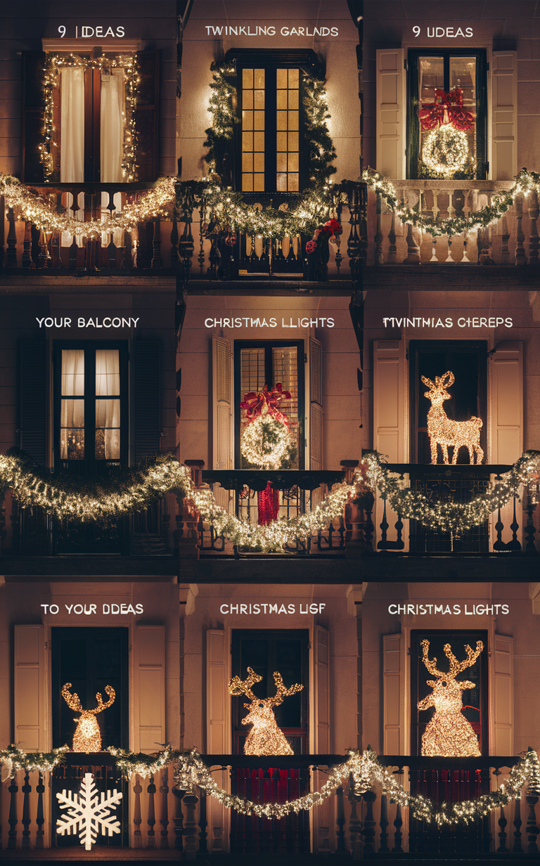 Balcony lighting, Festive lighting, Outdoor Christmas lights, Holiday light ideas, Christmas balcony decor