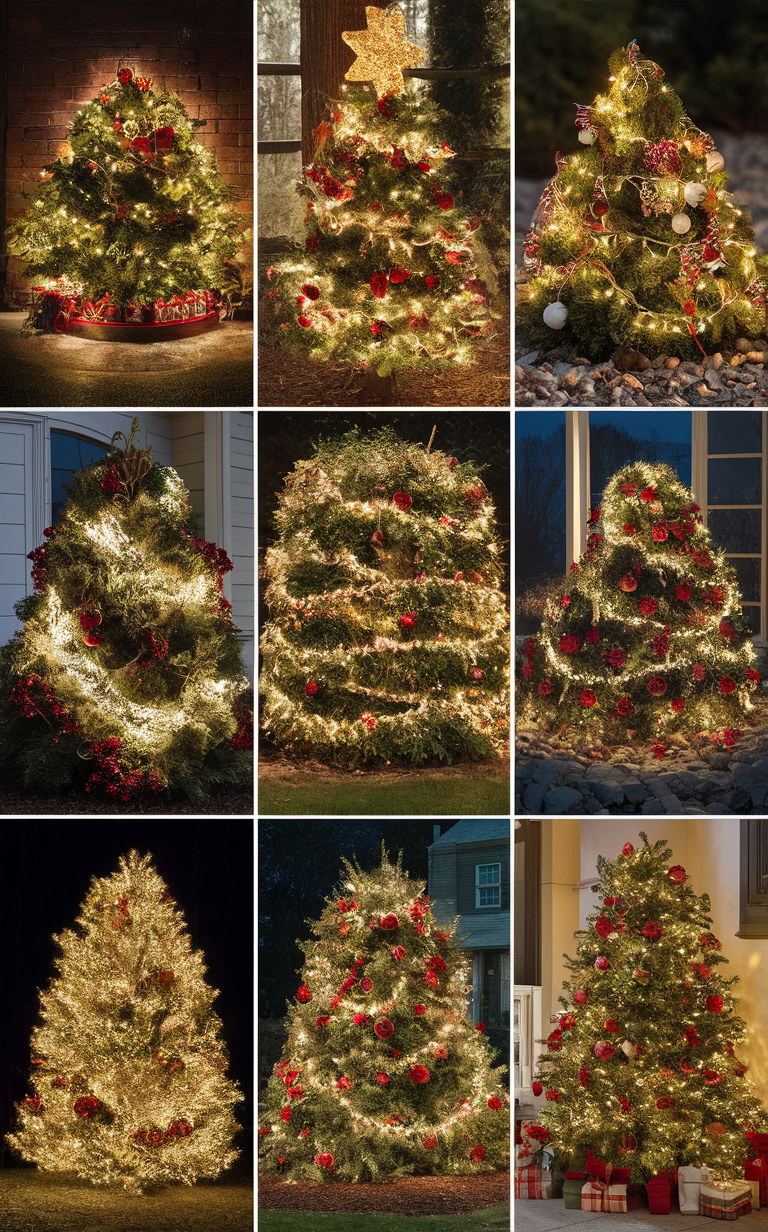 Christmas outdoor lighting, Christmas light displays, Outdoor holiday decorations, Christmas light installation, LED Christmas lights