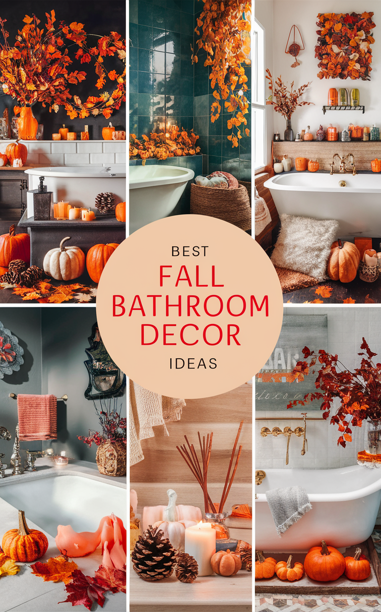 fall bathroom decor, fall bathroom colors, fall bathroom accessories, fall bathroom design trends, fall bathroom remodel