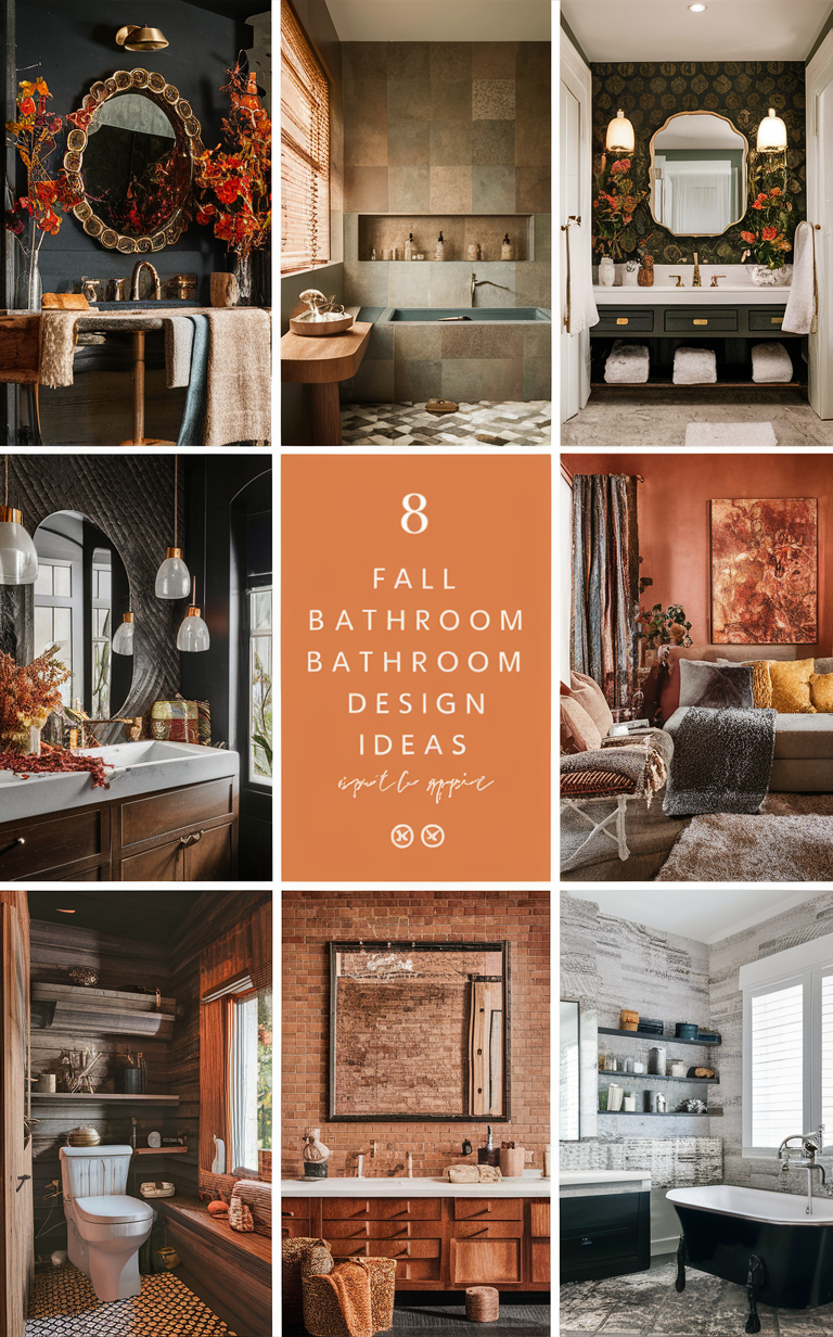 fall bathroom decor, fall bathroom colors, fall bathroom accessories, fall bathroom renovation, fall bathroom design